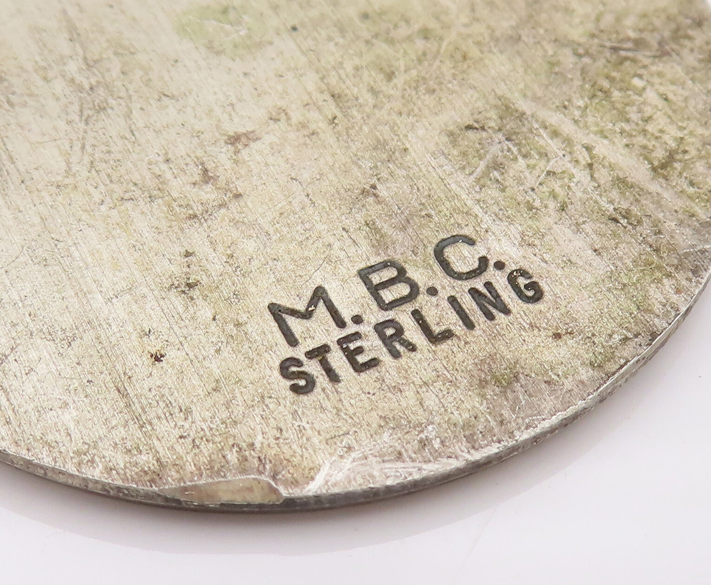925 Sterling Silver Vintage Best Mother In Law Medal Carved Pendant PT22097