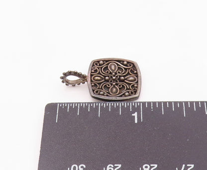 LORI BONN 925 Sterling Silver  Vintage Dark Tone Swirl Design Pendant  PT18154