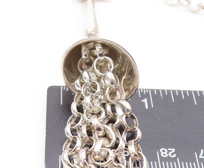 RLM STUDIO 925 Sterling Silver  Vintage Ring Chain Tassel Necklace  NE4183