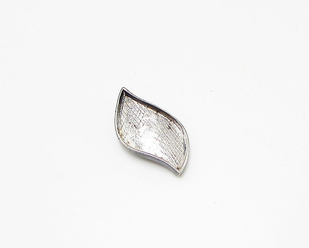 925 Sterling Silver  Vintage Etching Detail Floral Leaf Slider Pendant  PT2010