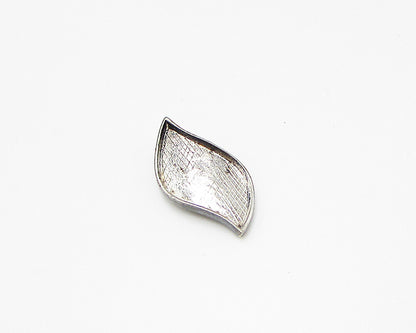 925 Sterling Silver  Vintage Etching Detail Floral Leaf Slider Pendant  PT2010