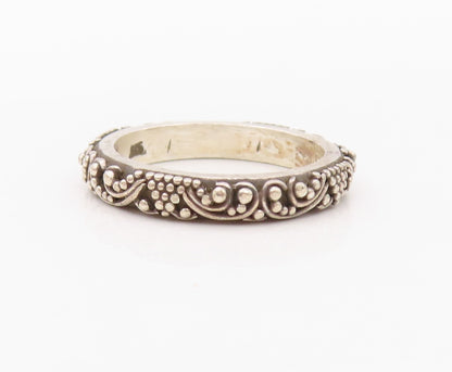 925 Sterling Silver Vintage Ring LOIS HILL Designer Dark Tone  SZ 6  RG32061