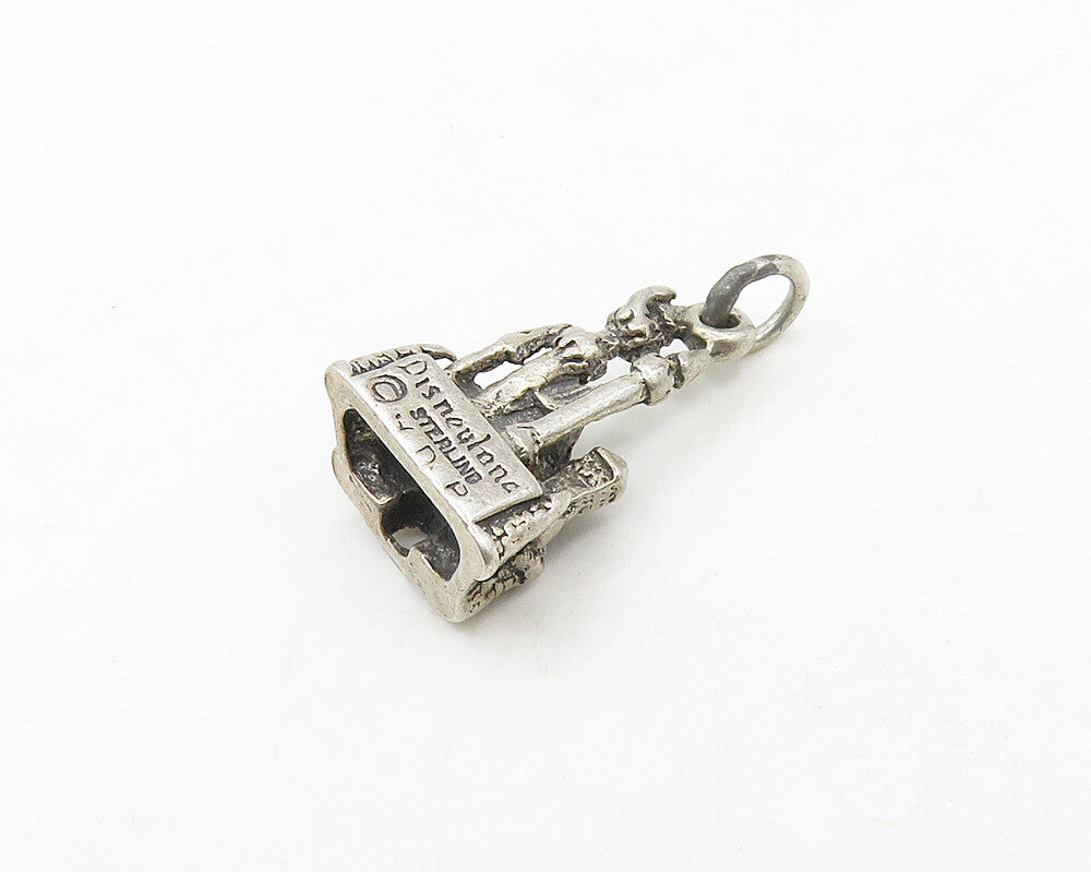 DISNEY 925 Sterling Silver  Vintage Petite Disneyland Castle Pendant  PT14319