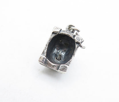 925 Sterling Silver  Vintage Petite Old Fashioned Telephone Pendant  PT4805