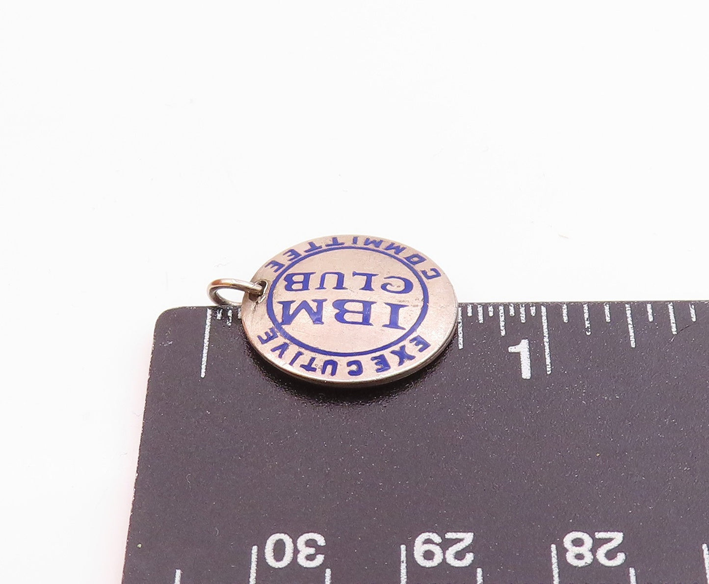 925 Silver Vintage Enamel Executive Committee IBM Club Pendant  PT20588