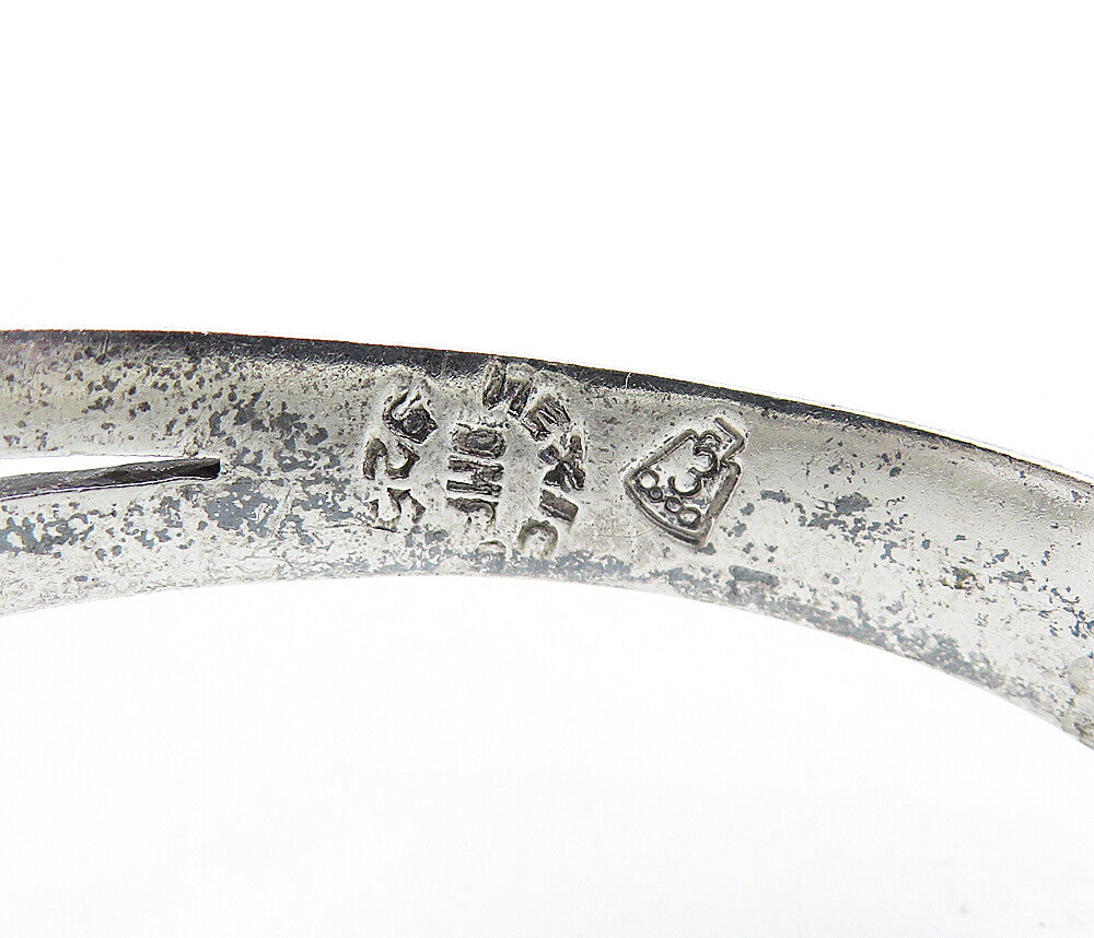 MEXICO 925 Sterling Silver  Vintage Shiny Open Bypass Cuff Bracelet  BT2041