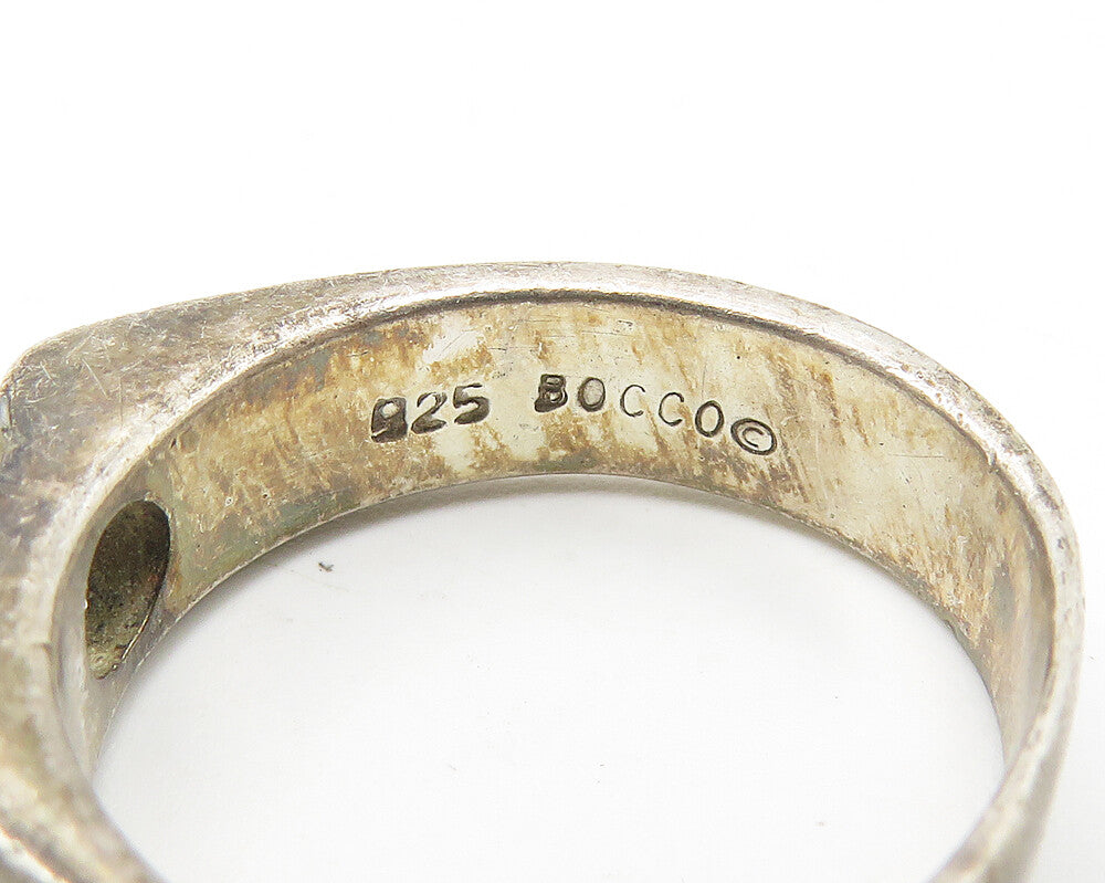 BOCCO 925 Silver  Vintage Cubic Zirconia Dome Solitaire Ring Sz 6.5  RG10696