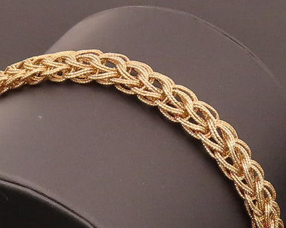 925 Sterling Silver  Vintage Gold Plated Braided Threads Bracelet  BT9801