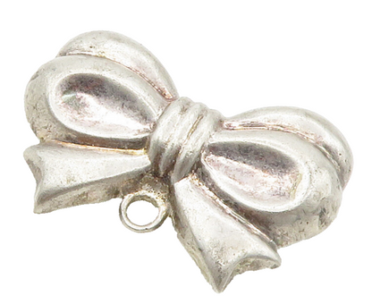 925 Sterling Silver  Vintage Hollow Bow Tied Ribbon Smooth Brooch Pin  BP5958