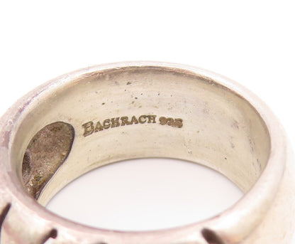 BACKRACH 925 Sterling Silver Vintage Cutout Design Band Ring  Sz 8  RG19959