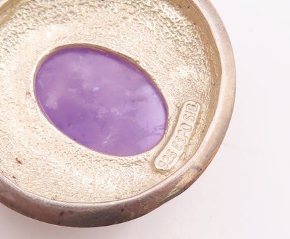 ESPO SIG 925 Sterling Silver  Vintage Cabochon Cut Amethyst Pendant  PT18155