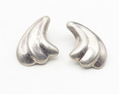 MEXICO 925 Sterling Silver  Vintage Hollow Swirl Non Pierce Earrings  EG6033