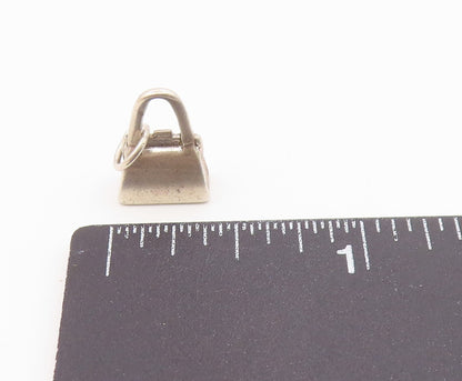 925 Sterling Silver  Vintage Shiny Petite Hand Bag Purse Pendant  PT18798