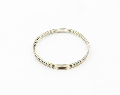 POLAND 925 Sterling Silver  Vintage Minimalist Stacked Bangle Bracelet  BT7662