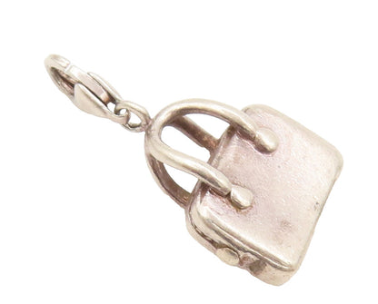 925 Sterling Silver  Vintage Lobster Clasp Handbag Charm Pendant  PT22336