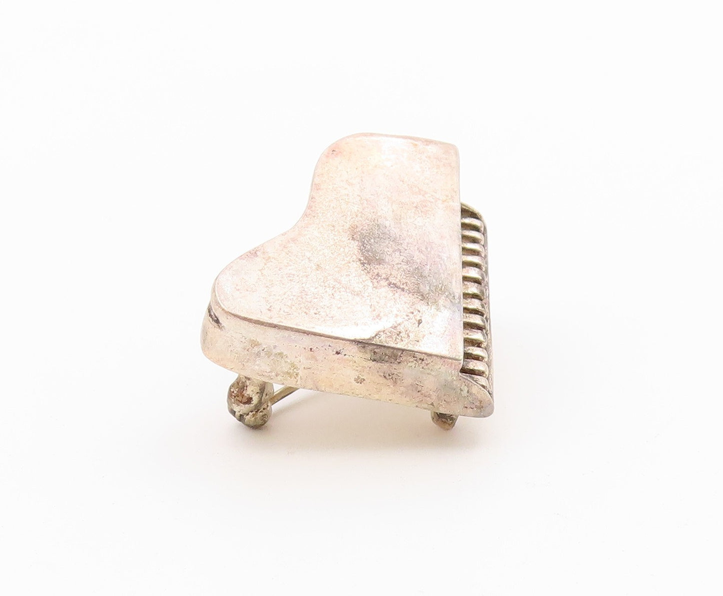 MEXICO 925 Sterling Silver  Vintage Minimalist Piano Brooch Pin  BP9410
