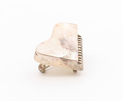 MEXICO 925 Sterling Silver  Vintage Minimalist Piano Brooch Pin  BP9410