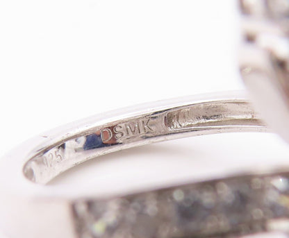 925 Sterling Silver Vintage Ring Multi Shape CZ Elegant Bypass  Sz 6.5  RG35526