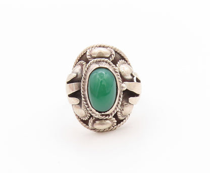 925 Sterling Silver Vintage Ring MEXICO Antique Gemstone OPENS  Sz 7  RG33424