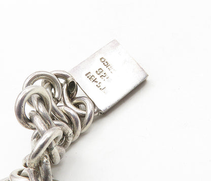MEXICO 925 Sterling Silver  Vintage Minimalist Chunky Chain Necklace  NE1767