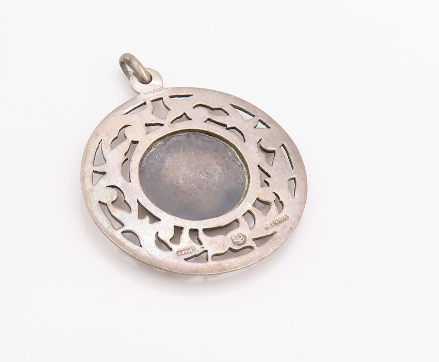 925 Sterling Silver Vintage Pendant Sagittarius Zodiac Cut Out Medallion PT24946
