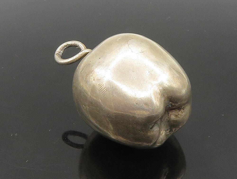 925 Sterling Silver  Vintage Shiny Hollow Apple Motif Table Trinket  TR3227