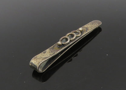 COF DENMARK 925 Sterling Silver  Vintage Oxidized Rustic Tie Clip  TR3129