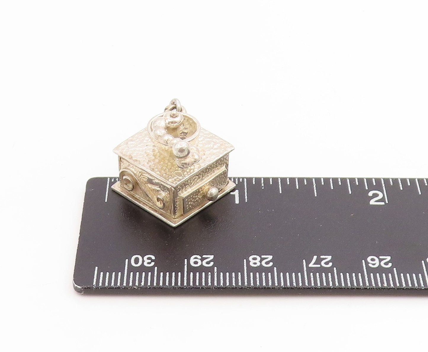 925 Sterling Silver Vintage Pendant Miniature Coffee Grinder Charm  PT25931