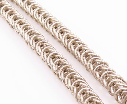 925 Sterling Silver Vintage Necklace MEXICO Triple Beaded Chain HEAVY  NE4649