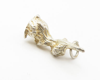 925 Sterling Silver  Vintage Shiny Petite Bunny Rabbit Motif Pendant  PT11233