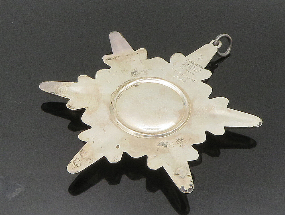 GORHAM 925 Sterling Silver  Vintage Christmas Star Ornament Pendant  PT20058