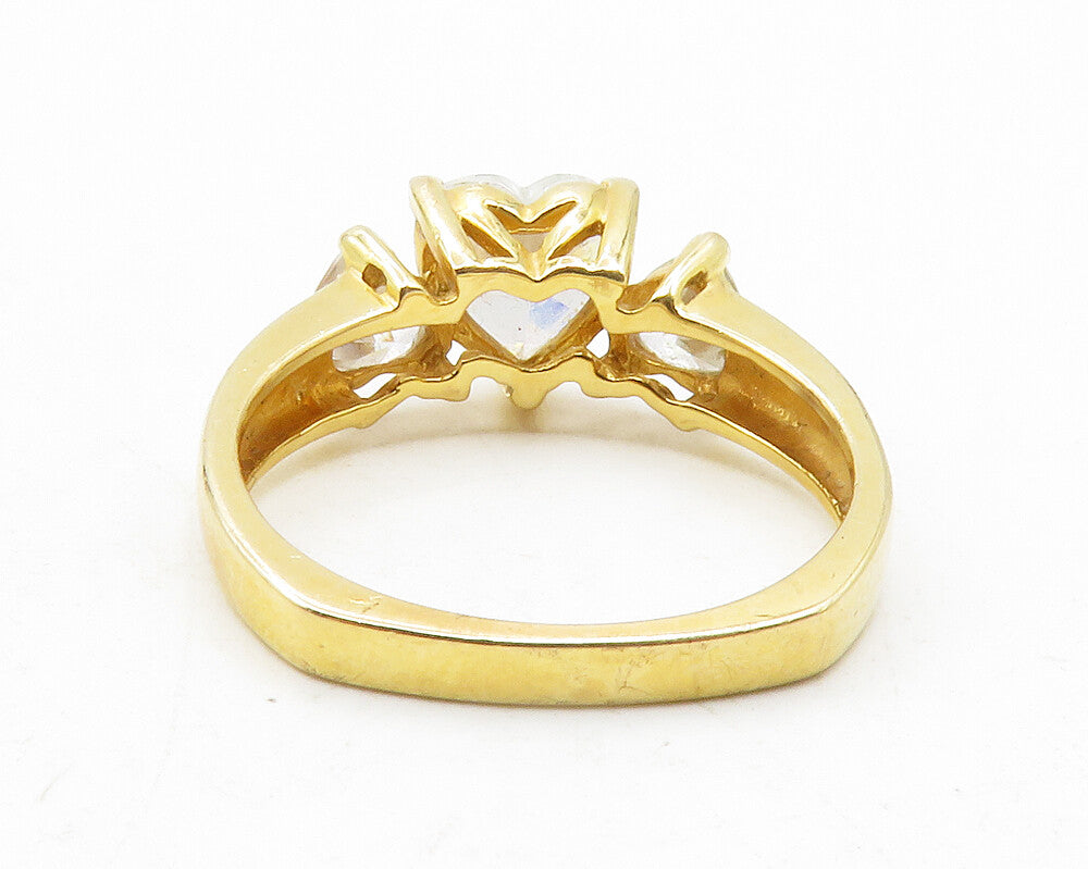 ROSS SIMON 925 Silver  Cubic Zirconia Gold Plated Cocktail Ring Sz 9  RG12261
