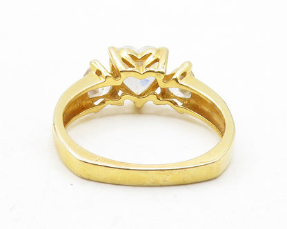 ROSS SIMON 925 Silver  Cubic Zirconia Gold Plated Cocktail Ring Sz 9  RG12261
