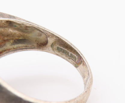 925 Sterling Silver Vintage Ring POLAND Modernist Wavy Curve Band  Sz 8  RG33668