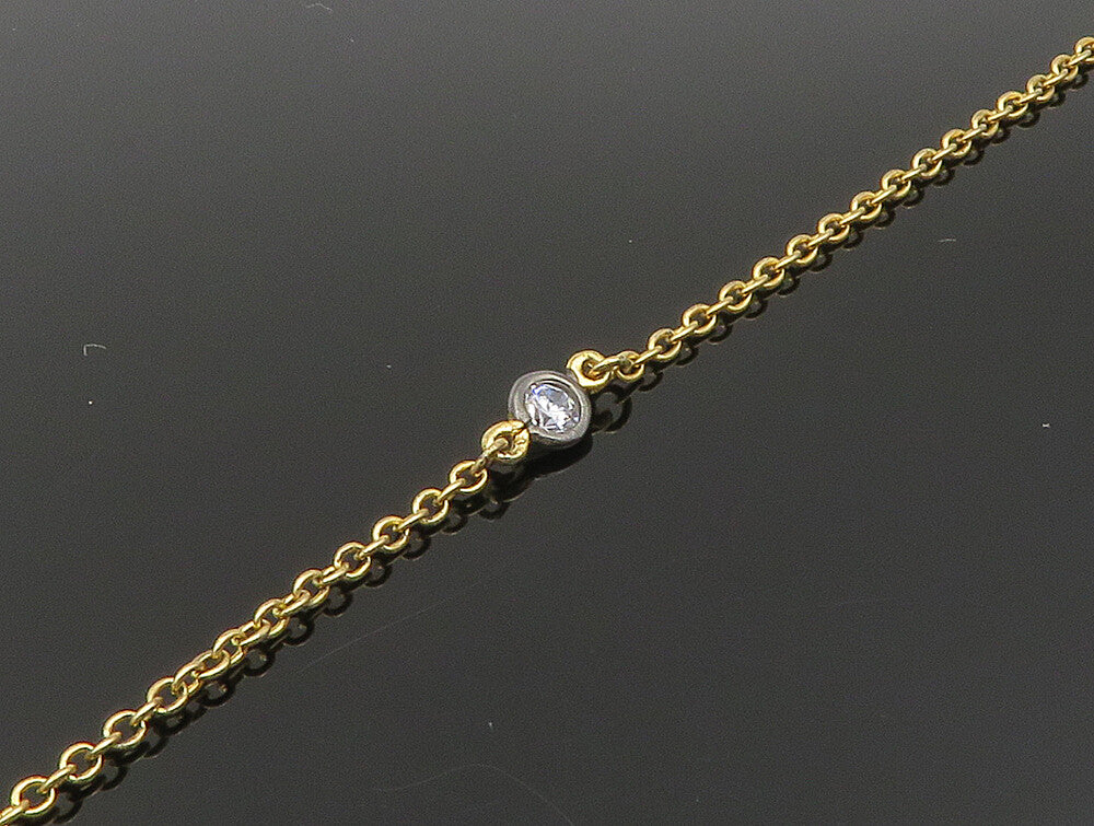 925 Sterling Silver  Vintage Cubic Zirconia Swirl Pear Shaped Necklace  NE3788