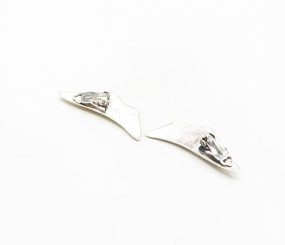 MEXICO 925 Sterling Silver  Vintage Modernist Non Pierce Drop Earrings  EG4780