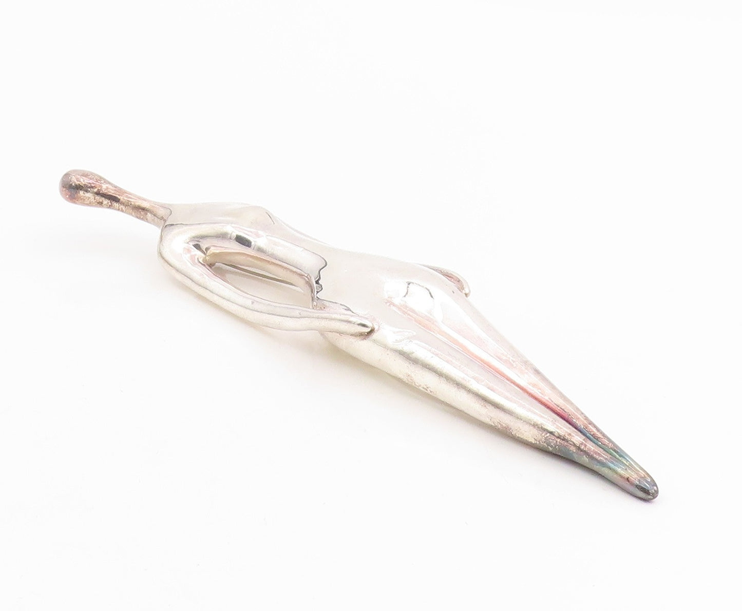 925 Sterling Silver Vintage Brooch RUTH BLOCH Large Women Figurine Pin  BP12118