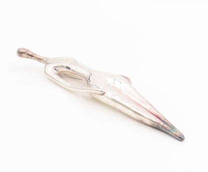925 Sterling Silver Vintage Brooch RUTH BLOCH Large Women Figurine Pin  BP12118