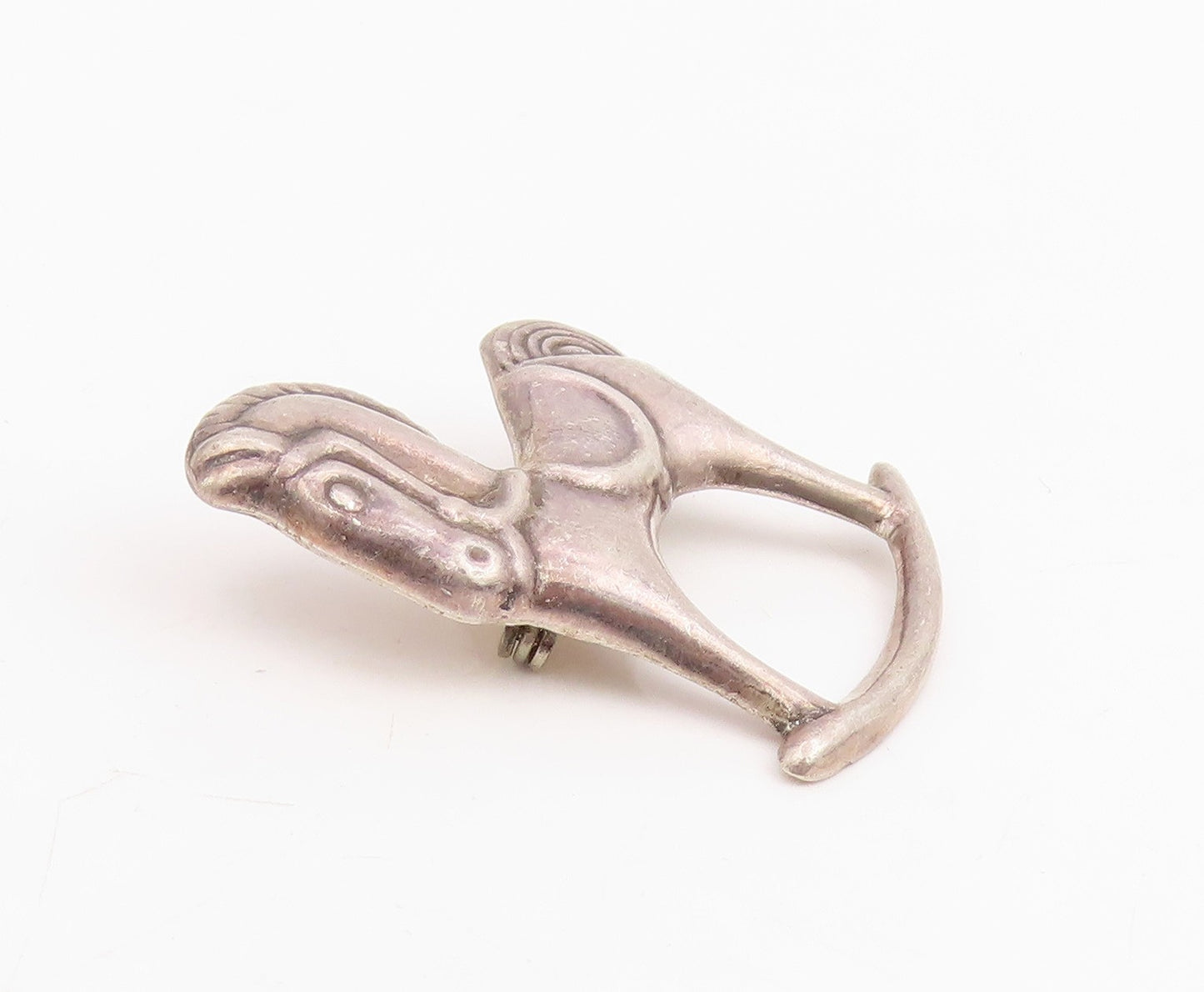 925 Sterling Silver Vintage Brooch Pin Classic Rocking Horse Figurine  BP12319