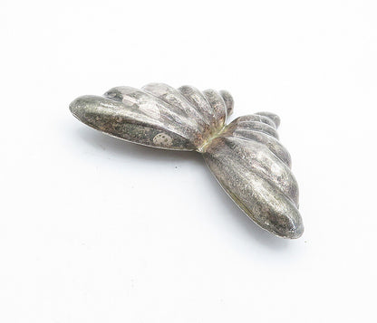 MEXICO 925 Sterling Silver  Vintage Dark Tone Butterfly Brooch Pin  BP2623