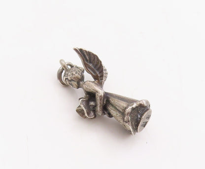 925 Sterling Silver Vintage Pendant HAYWARD April Fairy Angel Charm  PT23637