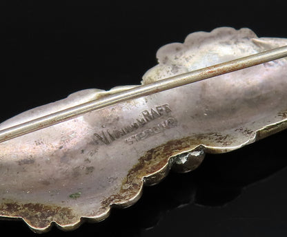 VIKINGCRAFT 925 Silver  Vintage Antique Double Leaves Brooch Pin  BP10013
