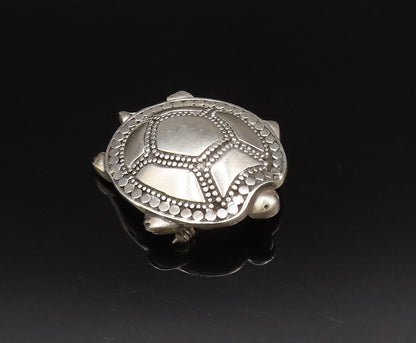 JRI MEXICO 925 Silver  Vintage Dotted Detail Shell Turtle Brooch Pin  BP9992
