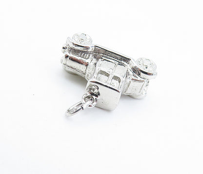 925 Sterling Silver  Vintage Petite Shiny Old Fashioned Car Pendant  PT4184