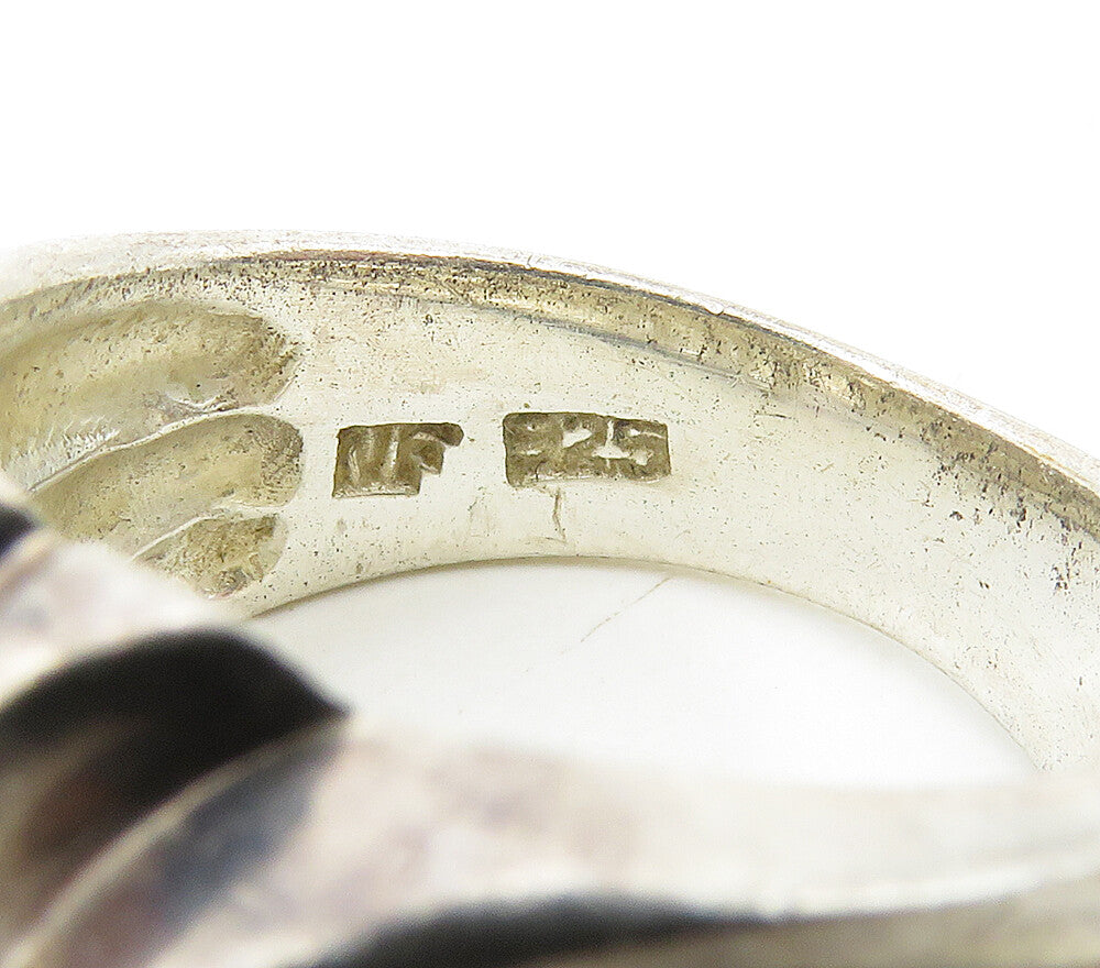 925 Sterling Silver  Vintage Shiny Fluted Dome Band Ring Sz 7  RG16896