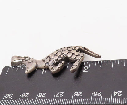 925 Sterling Silver Vintage Pendant Solid Carved Polka Dotted Kangaroo  PT23536