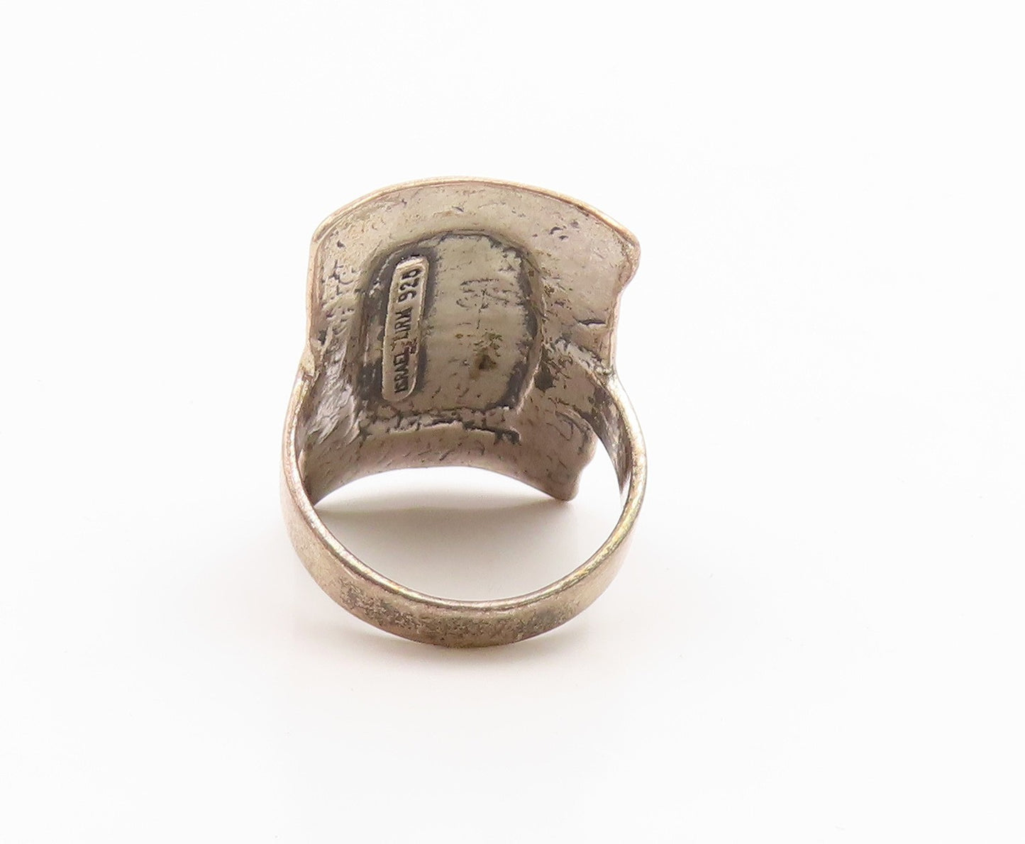 925 Sterling Silver Vintage Ring LIRM ISRAEL Bold Geometric Band  Sz 7  RG35893
