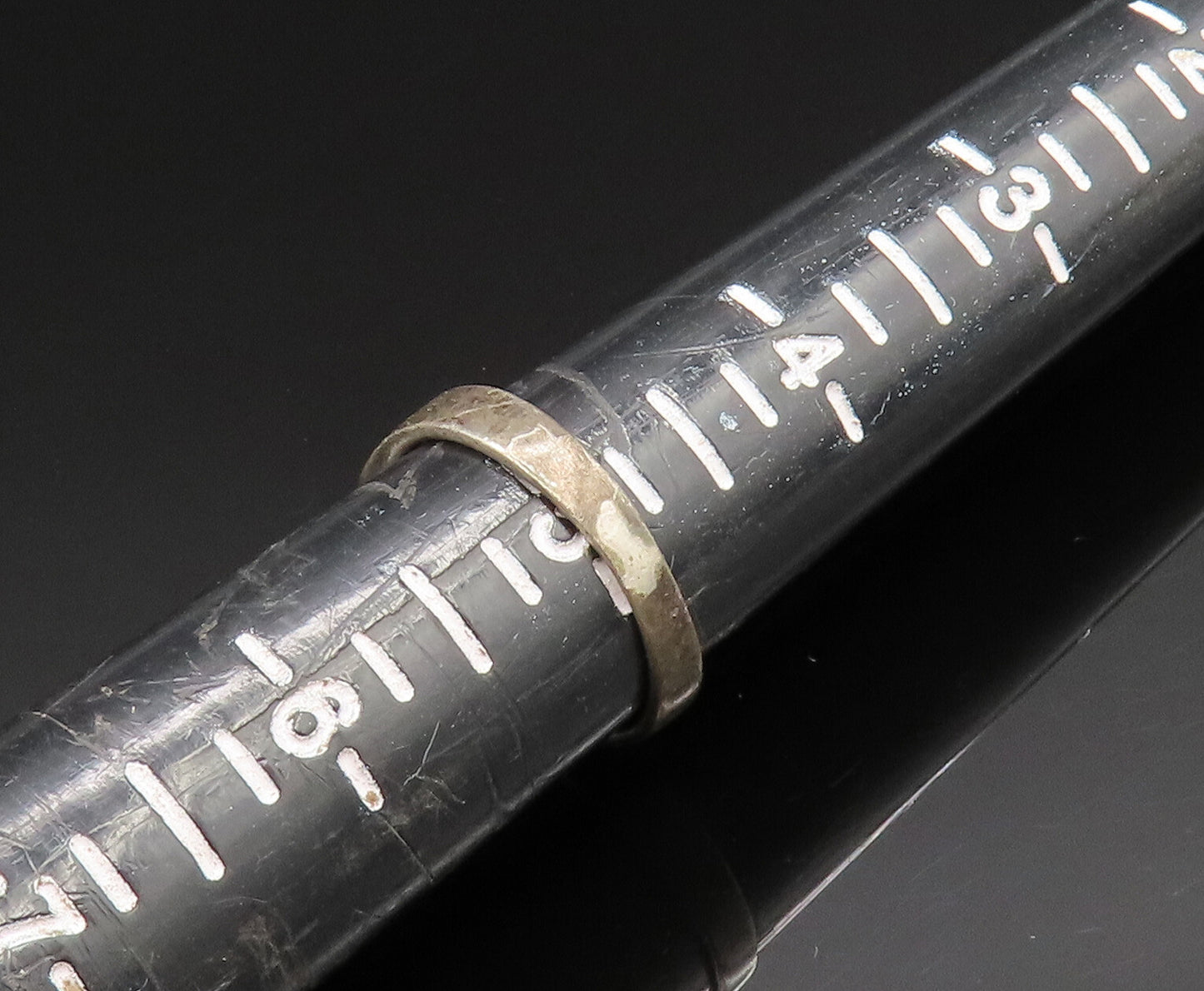 925 Silver  Vintage Oxidized Mother Of Pearl Square Dome Ring Sz 5  RG24563