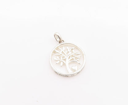 925 Sterling Silver Vintage Pendant Modernist Cutout Tree Of Life Charm  PT24627