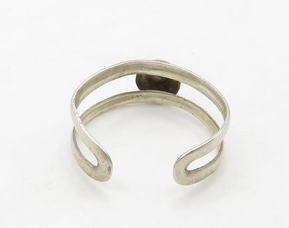 925 Silver Vintage Black Hematite Split Band Ring Sz 6 RG16256